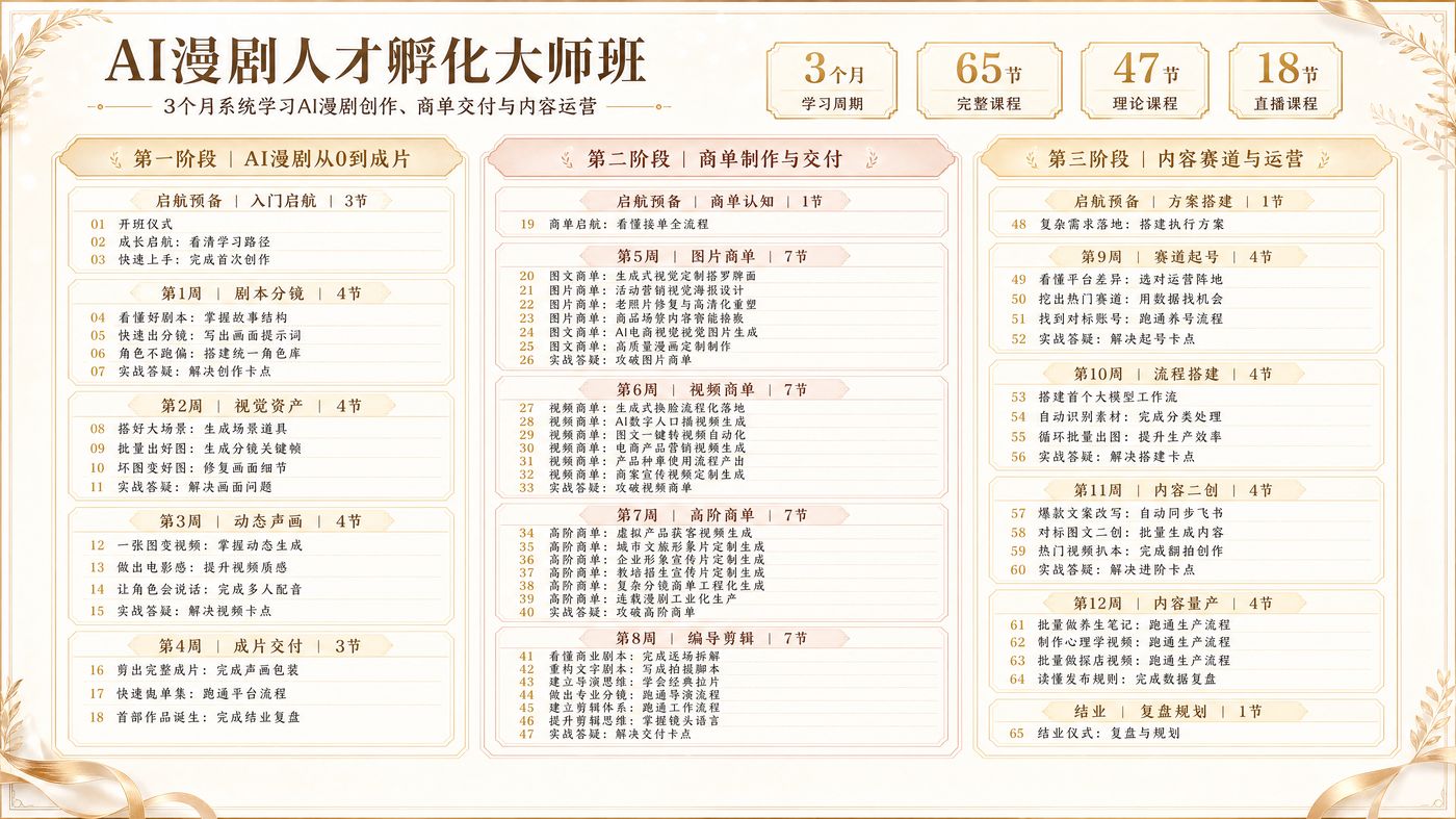 大师班课程大纲一